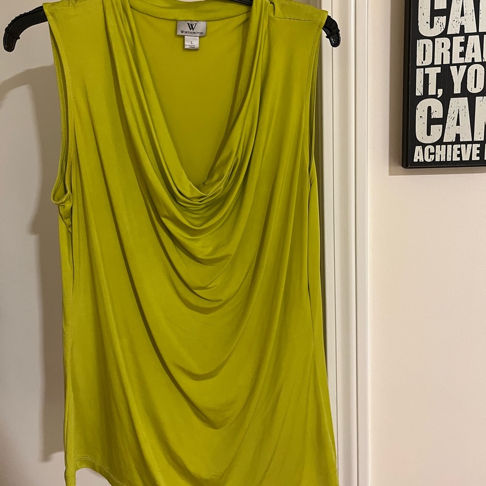 Worthington cowl neck blouse tank top